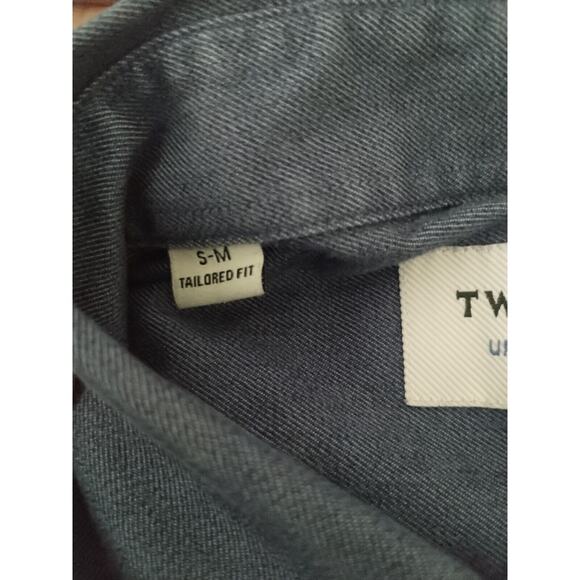Twillory Performance Button Down Cotton Blend Denim Look Tailored Fit S/M ** - Picture 10 of 12